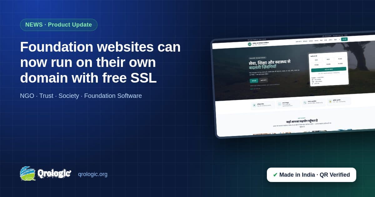 Foundation websites can now run on their own domain with free SSL